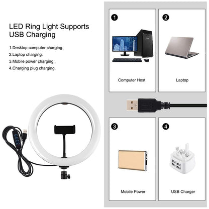 10.2 Dual Phone Tripod With Usb Ring Light & Remote-1915196784095924229