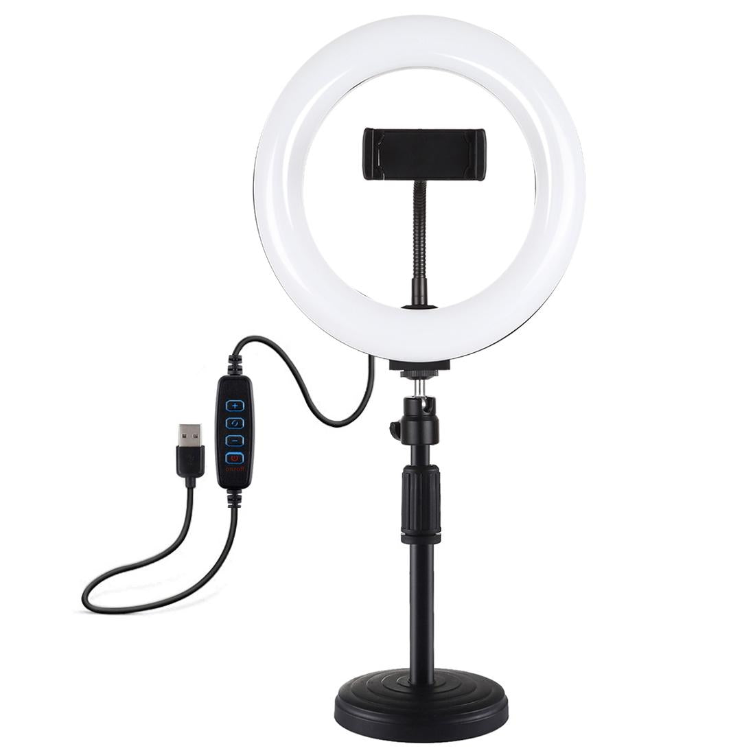 7.9 Led Ring Light With Usb 3 Modes Dual Colour Phone Clamp-1915196492566630401