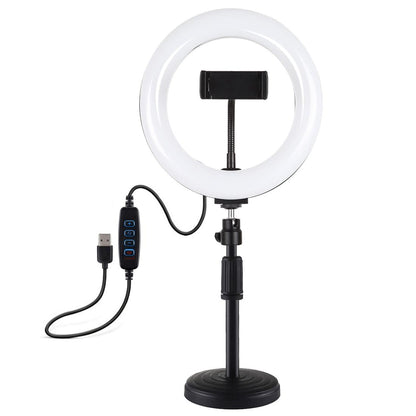 7.9 Led Ring Light With Usb 3 Modes Dual Colour Phone Clamp-1915196492566630401