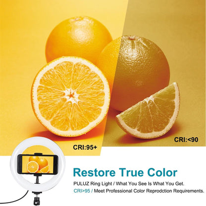 7.9 Led Ring Light With Usb 3 Modes Dual Colour Phone Clamp-1915196492566630409