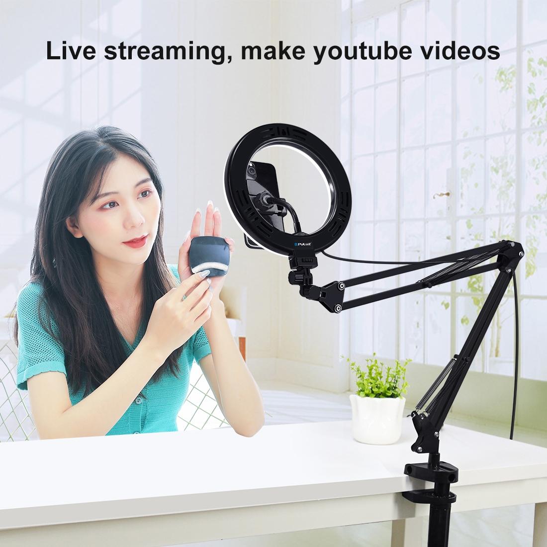 7.9 Ring Light With Usb 3 Modes Dual Colour Phone Clamp-1915196510862184451