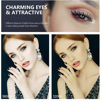 12Cm Led Ring Light With Usb 3 Modes Dimmable Cold Shoe Tripod Ball Head - Pink-1915196537399545863