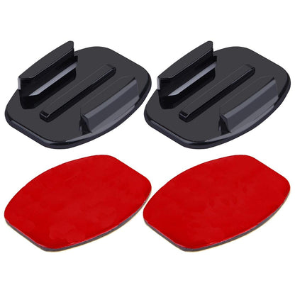 2 Flat Surface Mounts + 2 Adhesive Stickers For Action Cameras - Jaws Flex Clamp For Gopro Hero12-1915197876829556737