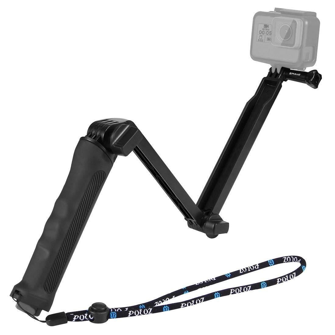 Foldable 3-Way Tripod Selfie Stick For Action Cameras - 20-58Cm Length-1915198109378547712
