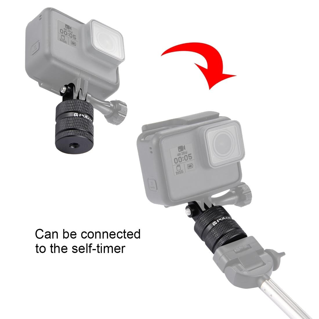 Universal Tripod Mount Adapter For Action Cameras - Compatible With Gopro Insta360 Dji And More-1915197045401063429