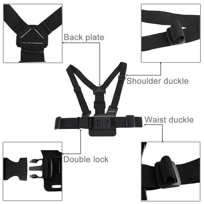 Universal Body Mount Belt For Action Cameras With J Hook And Long Screw-1915197484465000452