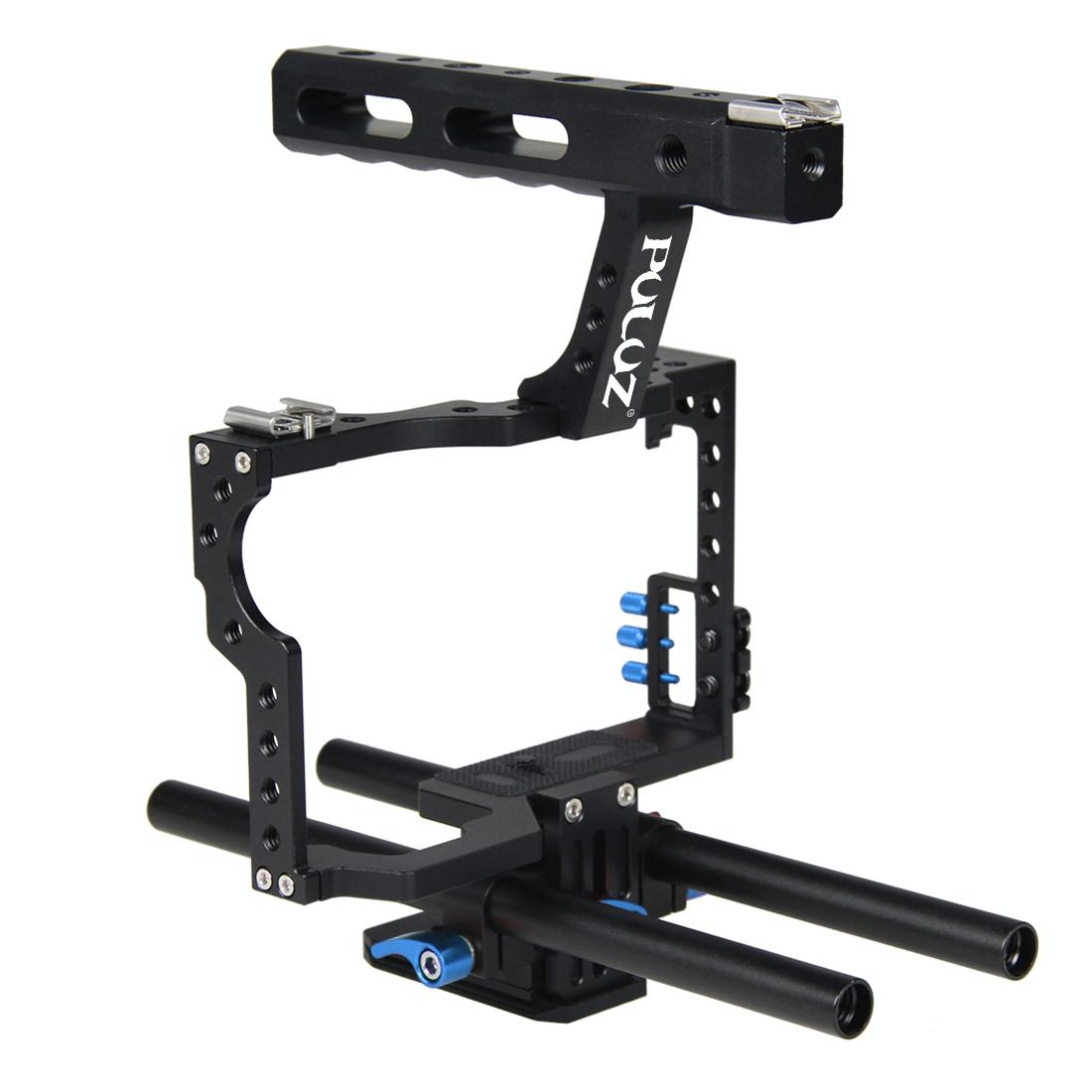 Sony A7 / A7S / A7R Camera Cage Stabilizer With Handle - Blue-1915196565279084545