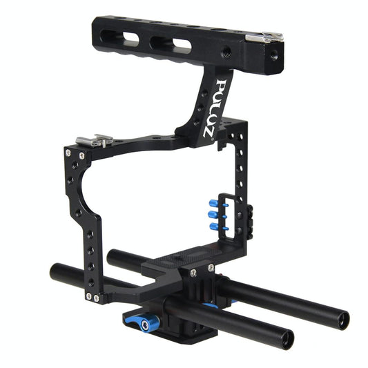 Sony A7 / A7S / A7R Camera Cage Stabilizer With Handle - Blue-1915196565279084545