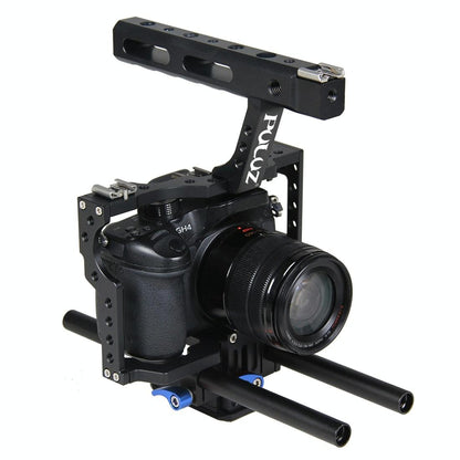 Sony A7 / A7S / A7R Camera Cage Stabilizer With Handle - Blue-1915196565279084547