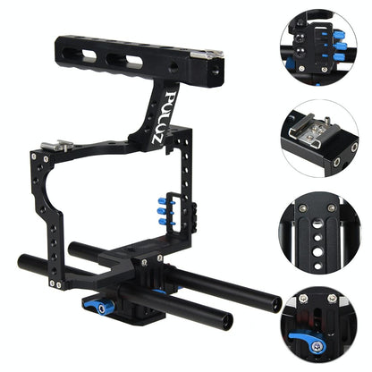 Sony A7 / A7S / A7R Camera Cage Stabilizer With Handle - Blue-1915196565279084551
