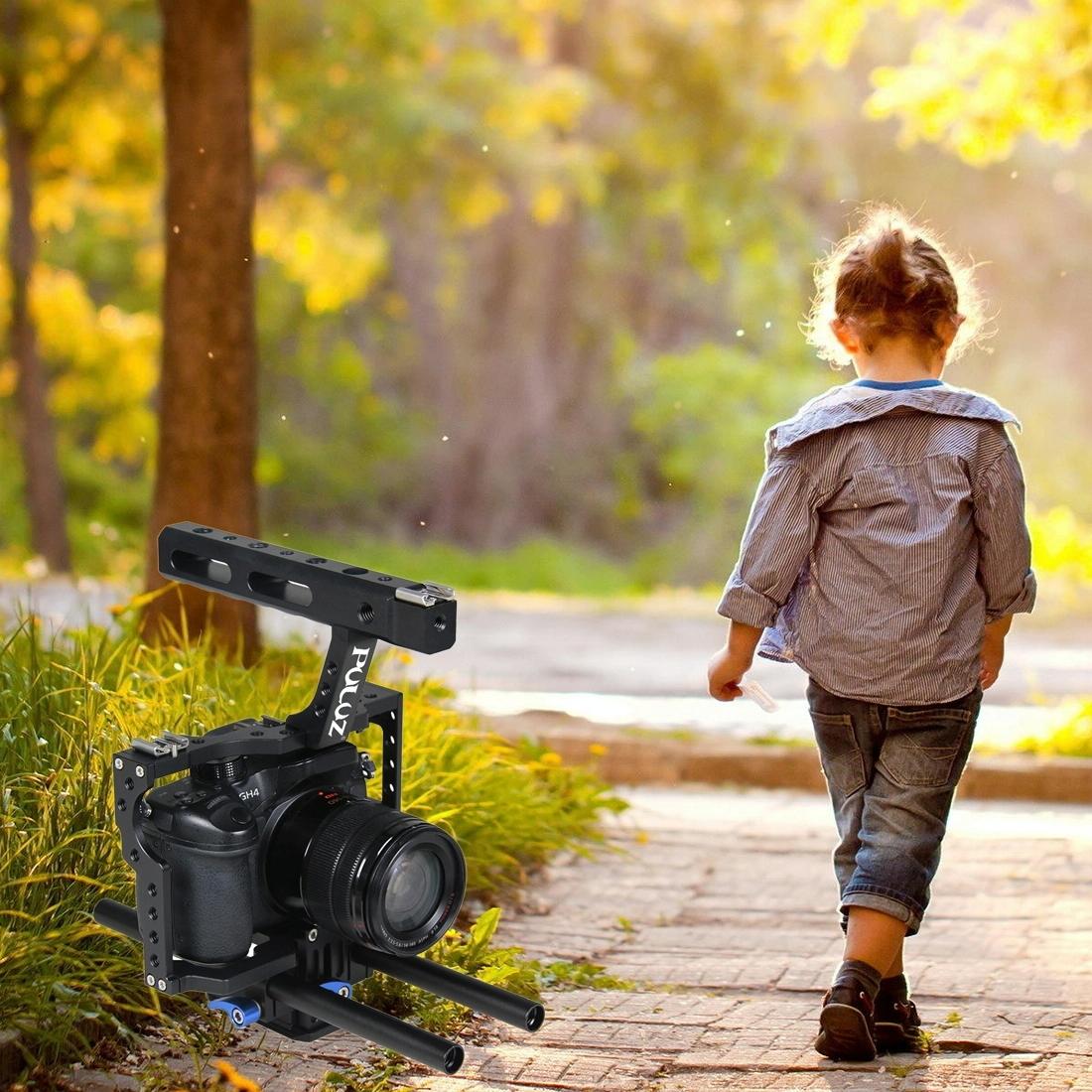 Sony A7 / A7S / A7R Camera Cage Stabilizer With Handle - Blue-1915196565279084552