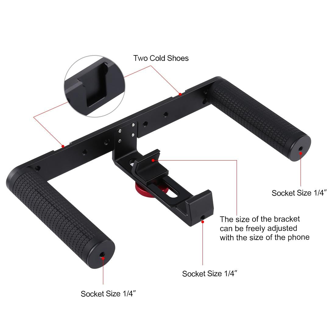 Smartphone Video Rig For Vlogging And Filmmaking - Stabilizer For Iphone Galaxy Huawei Xiaomi Htc Lg Google And More-1915197292261019651