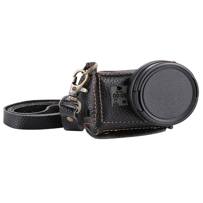 Genuine Leather Housing Case For Gopro Hero7 / 6 / 5 With Neck Strap And 52Mm Uv Lens-1915196761585094656
