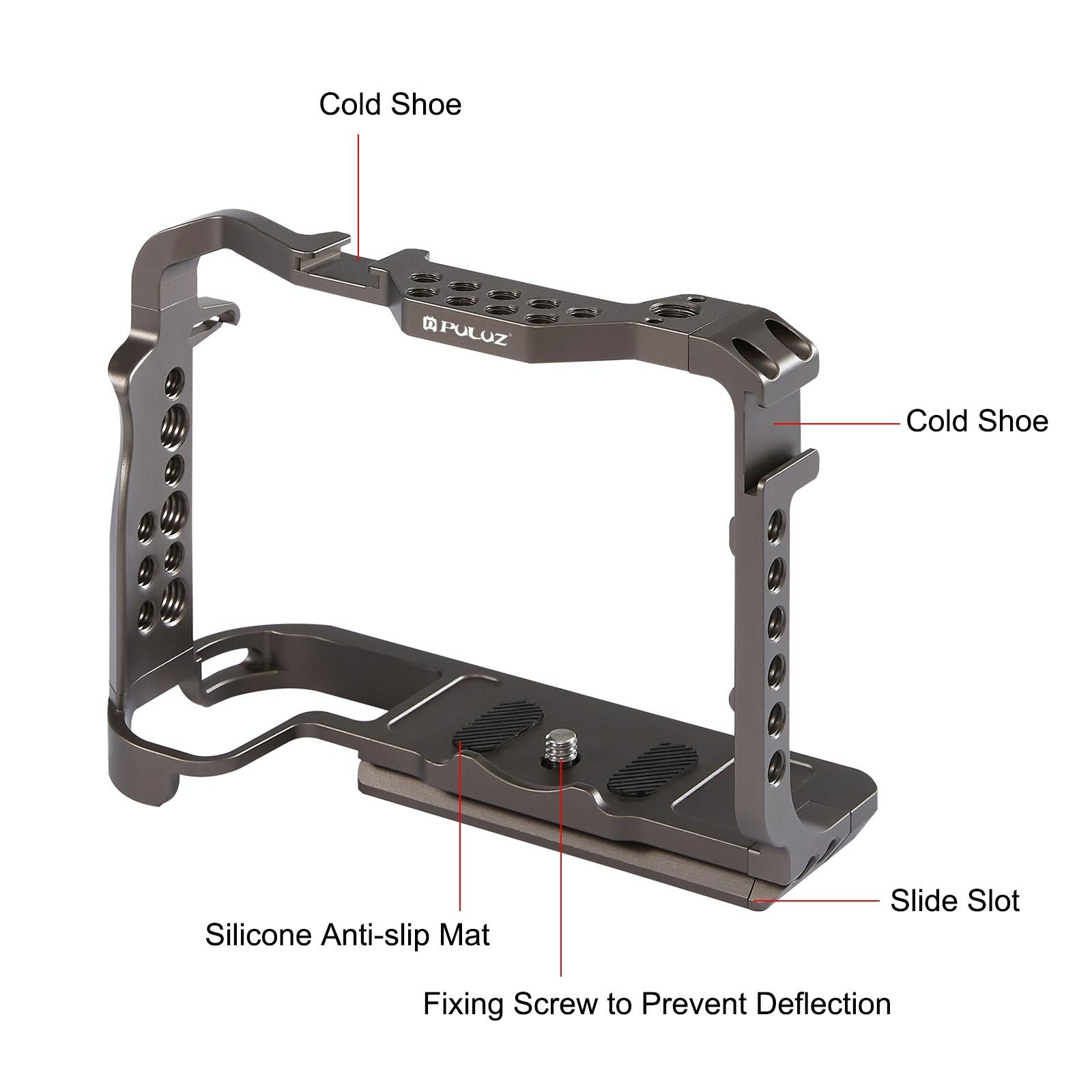 Canon Eos R5 / R6 Video Camera Cage Stabilizer - Handleless Bronze-1915196609474465795