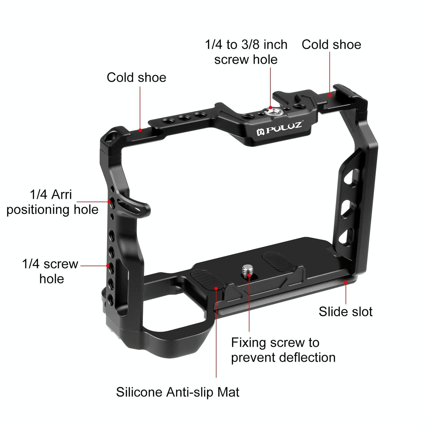 Sony A7 Camera Cage Stabilizer Rig - Metal Black-1915196761291493378