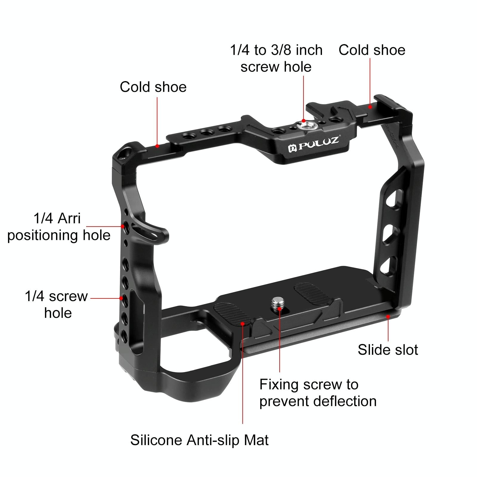 Sony A7 Camera Cage Stabilizer Rig - Metal Black-1915196761291493378