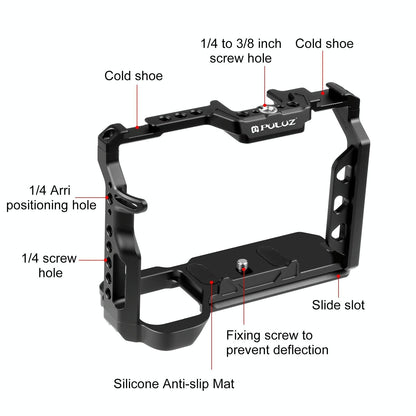 Sony A7 Camera Cage Stabilizer Rig - Metal Black-1915196761291493378