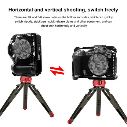 Metal Camera Cage For Canon Eos R7 Stabilizer Rig - Black-1915196775208194052