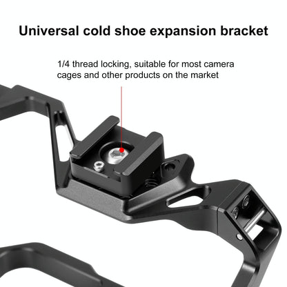 Aluminum Cold Shoe Mount For Microphone Or Flash Light - Black-1915196486765907972