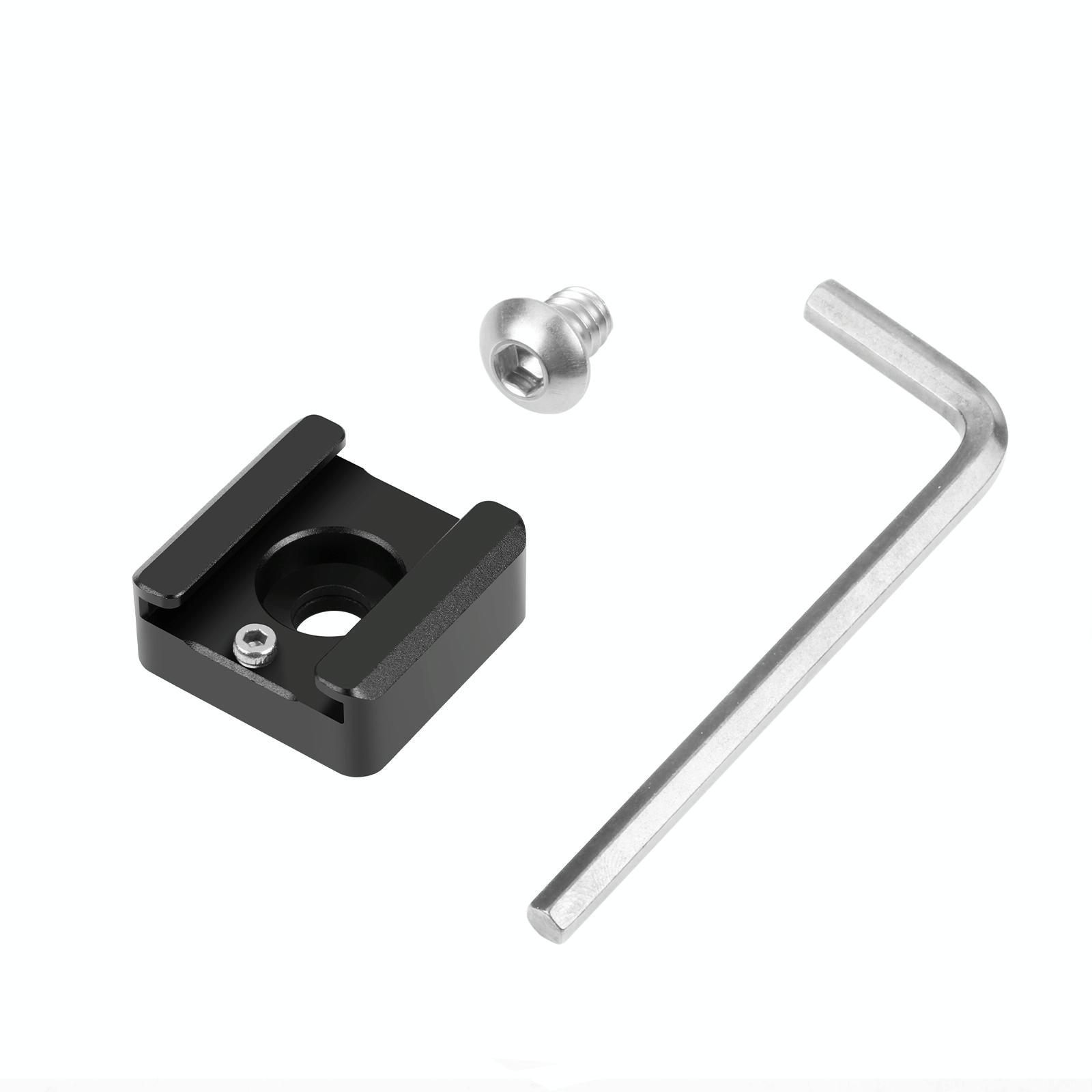 Aluminum Cold Shoe Mount For Microphone Or Flash Light - Black-1915196486765907974