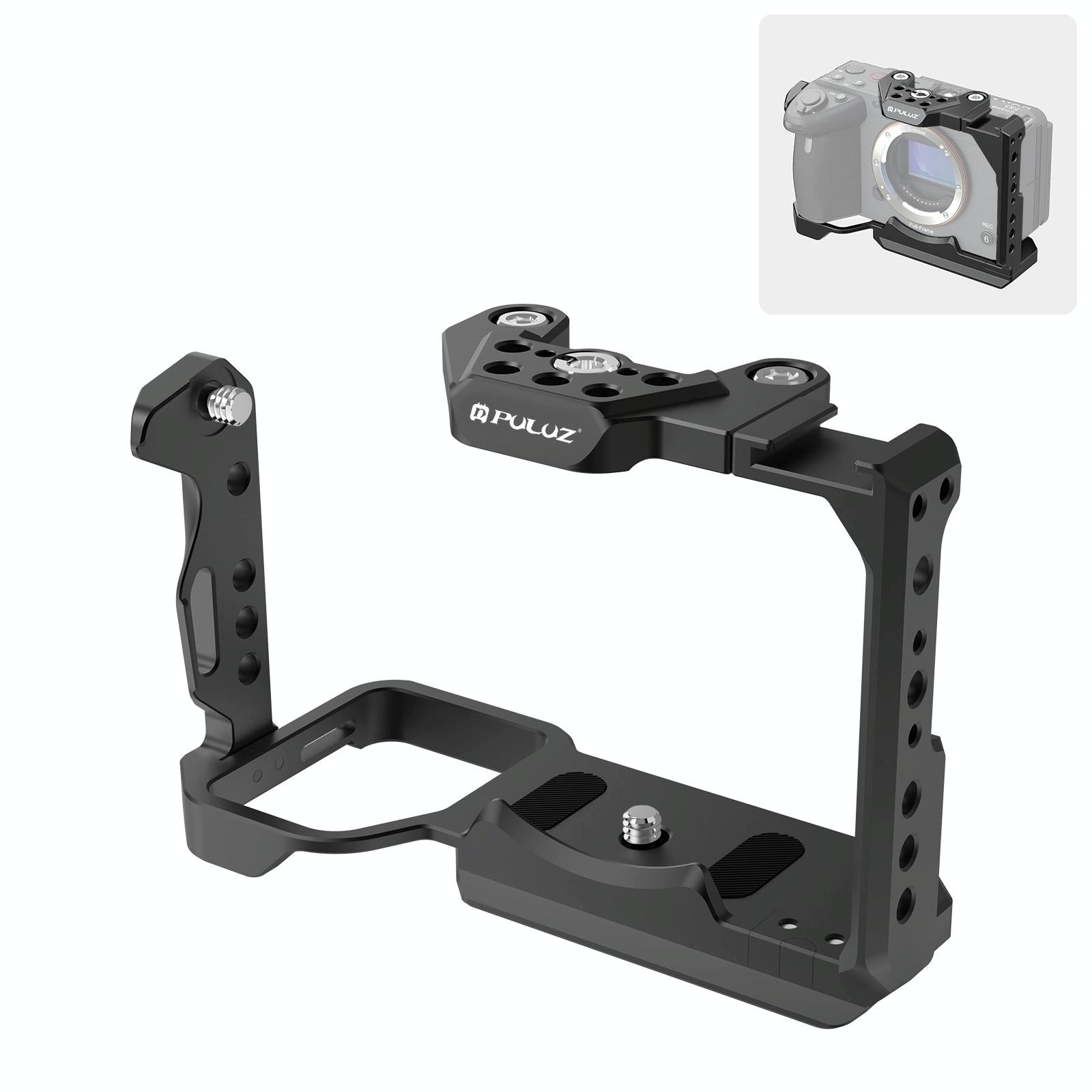 Sony Ilme-Fx30 / Fx3 Camera Cage With Nota Slider - Metal Stabilizer Rig Black-1915196697223499776