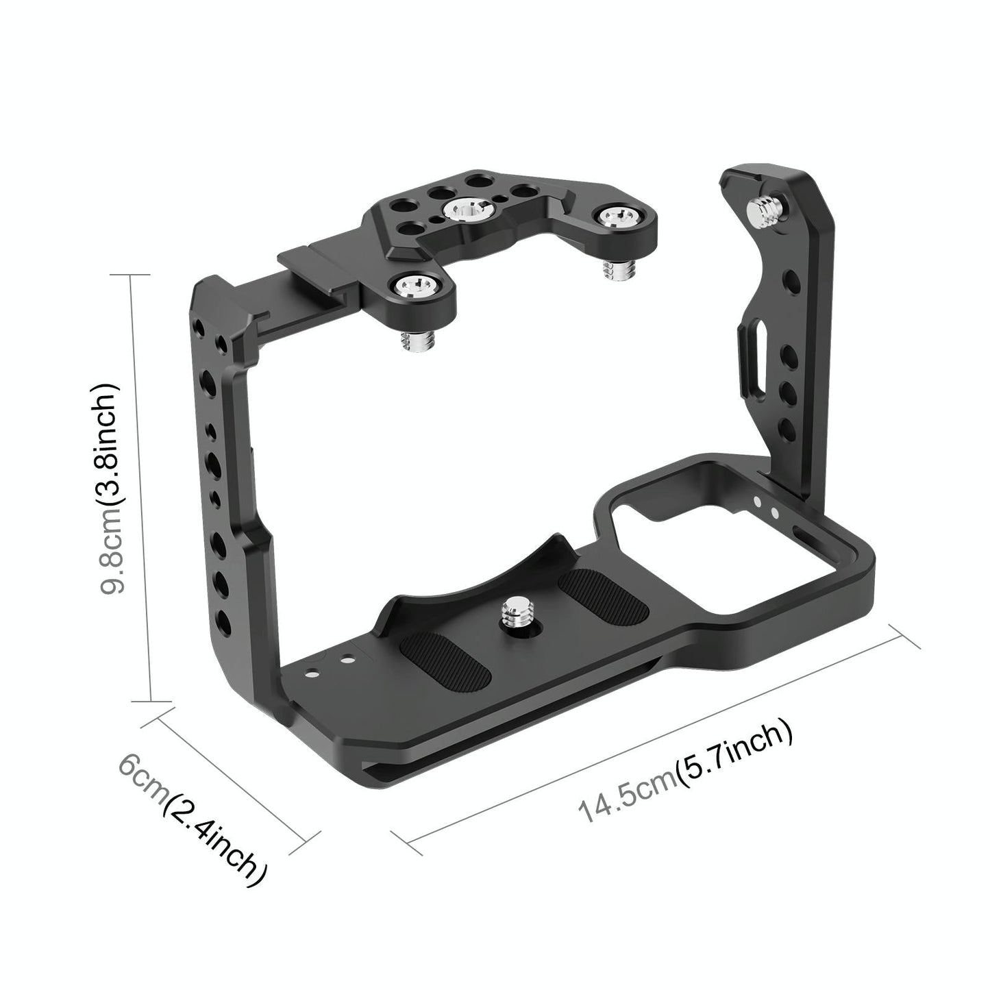 Sony Ilme-Fx30 / Fx3 Camera Cage With Nota Slider - Metal Stabilizer Rig Black-1915196697223499777