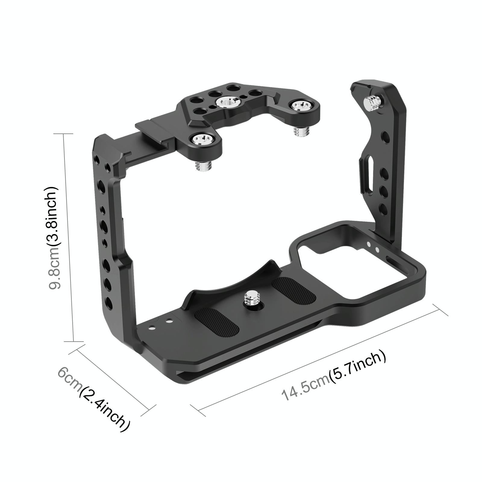 Sony Ilme-Fx30 / Fx3 Camera Cage With Nota Slider - Metal Stabilizer Rig Black-1915196697223499777
