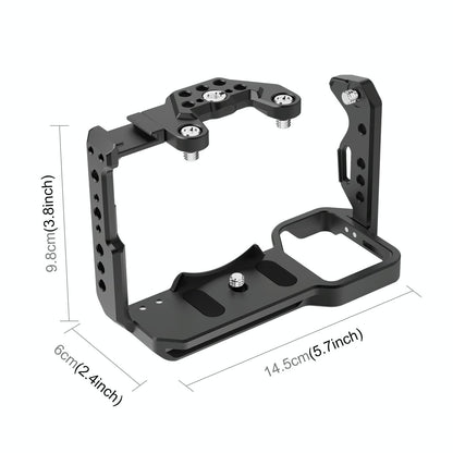 Sony Ilme-Fx30 / Fx3 Camera Cage With Nota Slider - Metal Stabilizer Rig Black-1915196697223499777
