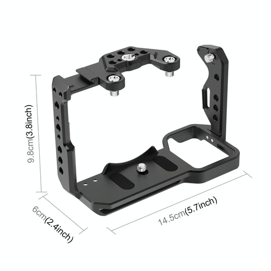 Sony Ilme-Fx30 / Fx3 Camera Cage With Nota Slider - Metal Stabilizer Rig Black-1915196697223499777