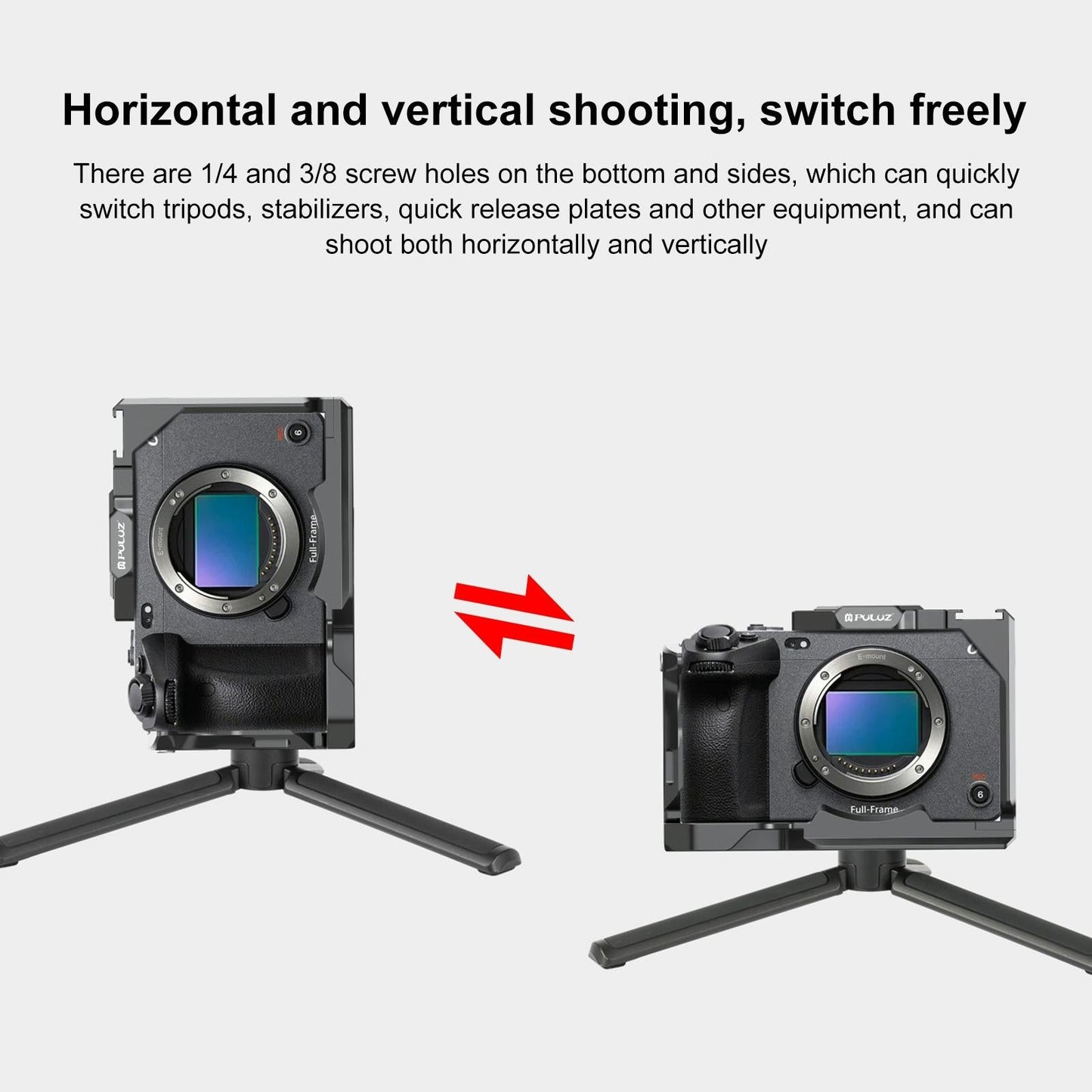 Sony Ilme-Fx30 / Fx3 Camera Cage With Nota Slider - Metal Stabilizer Rig Black-1915196697223499780