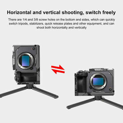 Sony Ilme-Fx30 / Fx3 Camera Cage With Nota Slider - Metal Stabilizer Rig Black-1915196697223499780