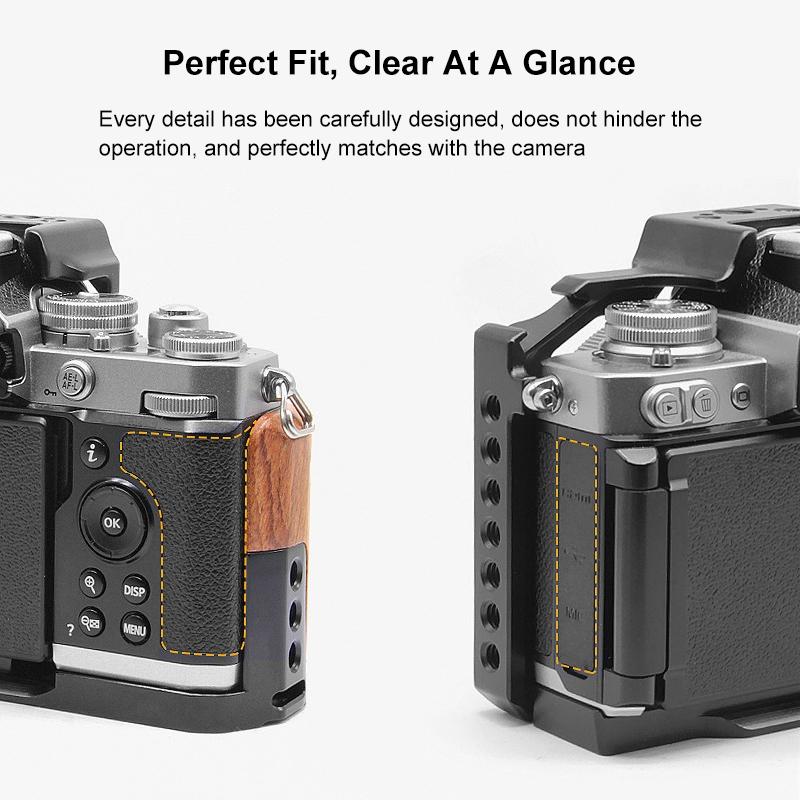 Wood Handle Metal Camera Cage For Nikon Zfc Stabilizer Rig - Black-1915196714088796164