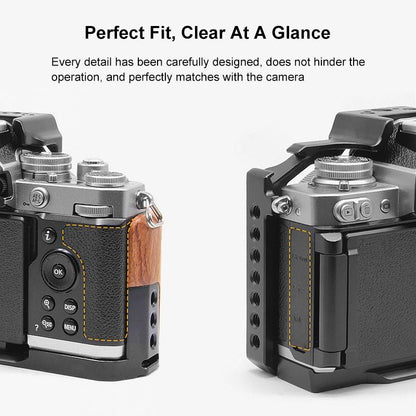 Wood Handle Metal Camera Cage For Nikon Zfc Stabilizer Rig - Black-1915196714088796164