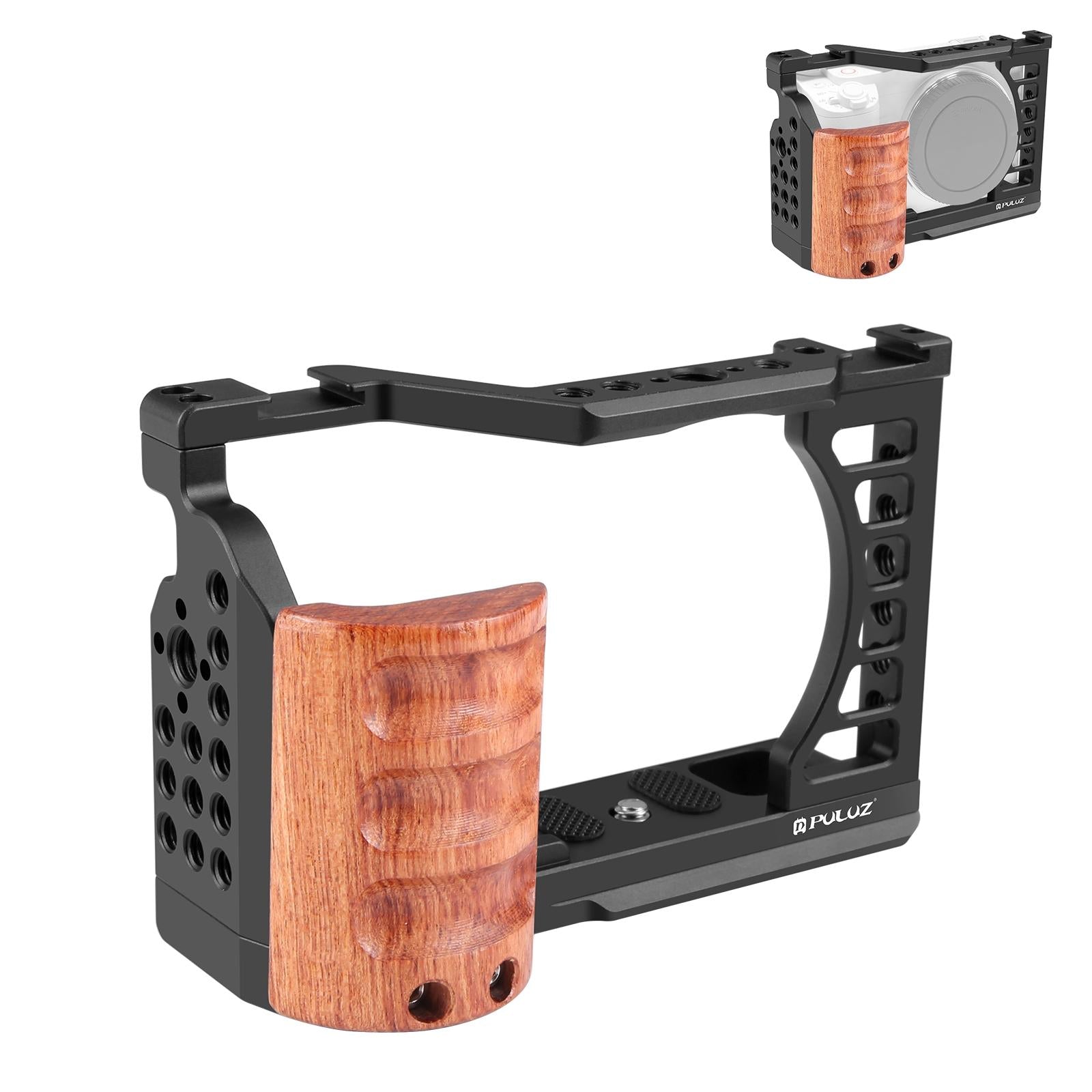 Sony Zv-E1 Camera Cage Stabilizer With Wood Handle-1915197043014504448