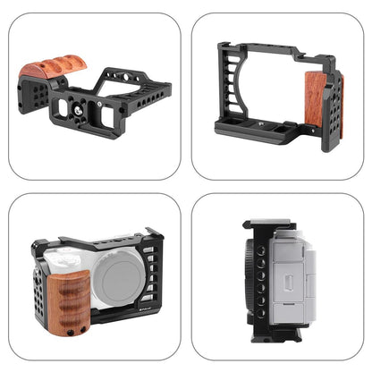 Sony Zv-E1 Camera Cage Stabilizer With Wood Handle-1915197043014504454