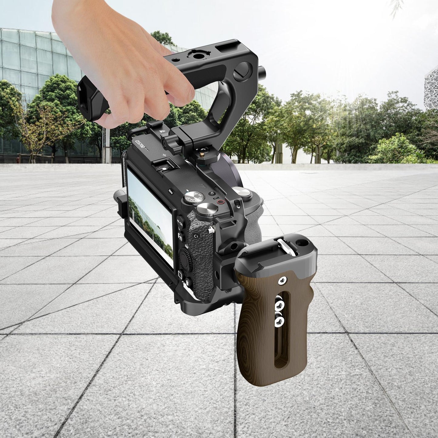 Metal Camera Cage Stabilizer For Sony A6700 - Black-1915196731012812808