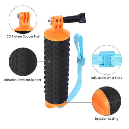 Buoyant Floating Handle Grip For Gopro And Action Cameras With Strap-1915196643607711749