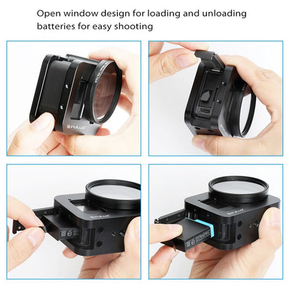 Aluminum Alloy Protective Cage With Insurance Frame And 52Mm Uv Lens For Gopro Hero8-1915196490440118278