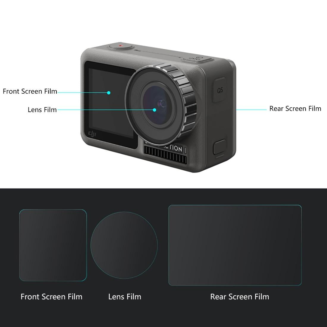 9H Tempered Glass Film For Dji Action Lens And Lcd Display-1915197006867992580