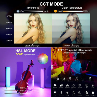 17Cm Handheld Rgb Magnetic Led Fill Light Stick - Full Colour-1915197300792233988