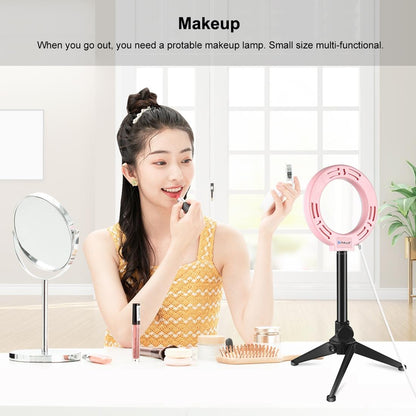 Usb Led Ring Light For Vlogging And Photography - 4.7 Inch White Light Pink-1915196536942366725