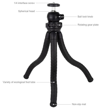 Flexible Mini Octopus Tripod With Ball Head For Slr Cameras Gopro And Cellphones - 30Cmx5Cm-1915197489636577284