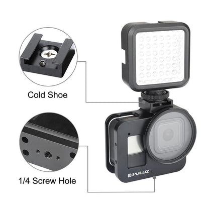 Aluminum Protective Cage With 52Mm Uv Lens For Gopro Hero8-1915196505392812035