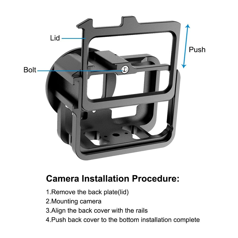 Thicken Housing Shell With Insurance Frame And Uv Lens For Gopro Hero-1922443389954035718