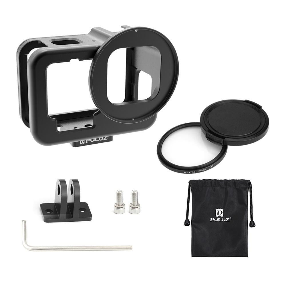 Aluminum Protective Cage For Gopro Hero With Uv Lens And Insurance Frame-1915196498111500296