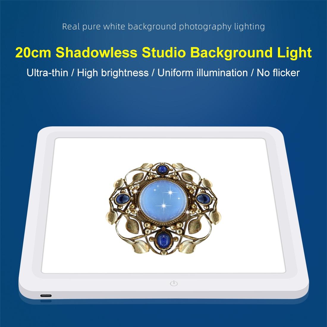 20Cm Led Light Pad For Photo Studio Box - Shadowless-1915197486755090434