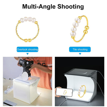 20X20Cm Mini Led Studio Light Panel & Shadowless Tent Box For Photography-1915197214611869701