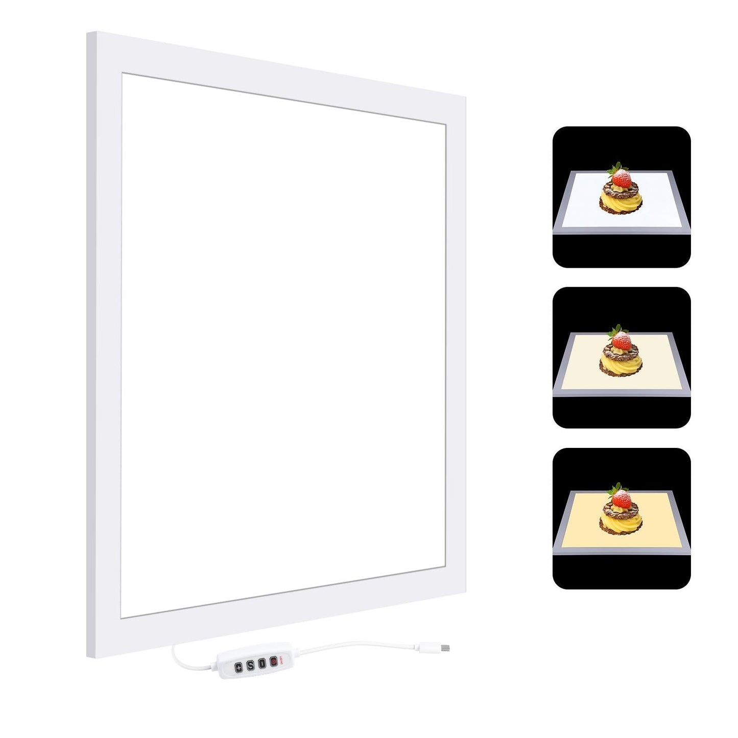 1000Lm Led Photography Light Panel With Switch - 38Cm Metal No Polar Dimming - 33.3Cm X 33.3Cm Effective Area-1964932223635427328