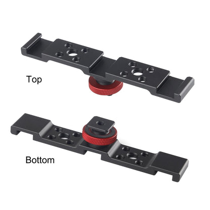 Triple Cold Shoe Bracket Mount - Black-1915196731570655237