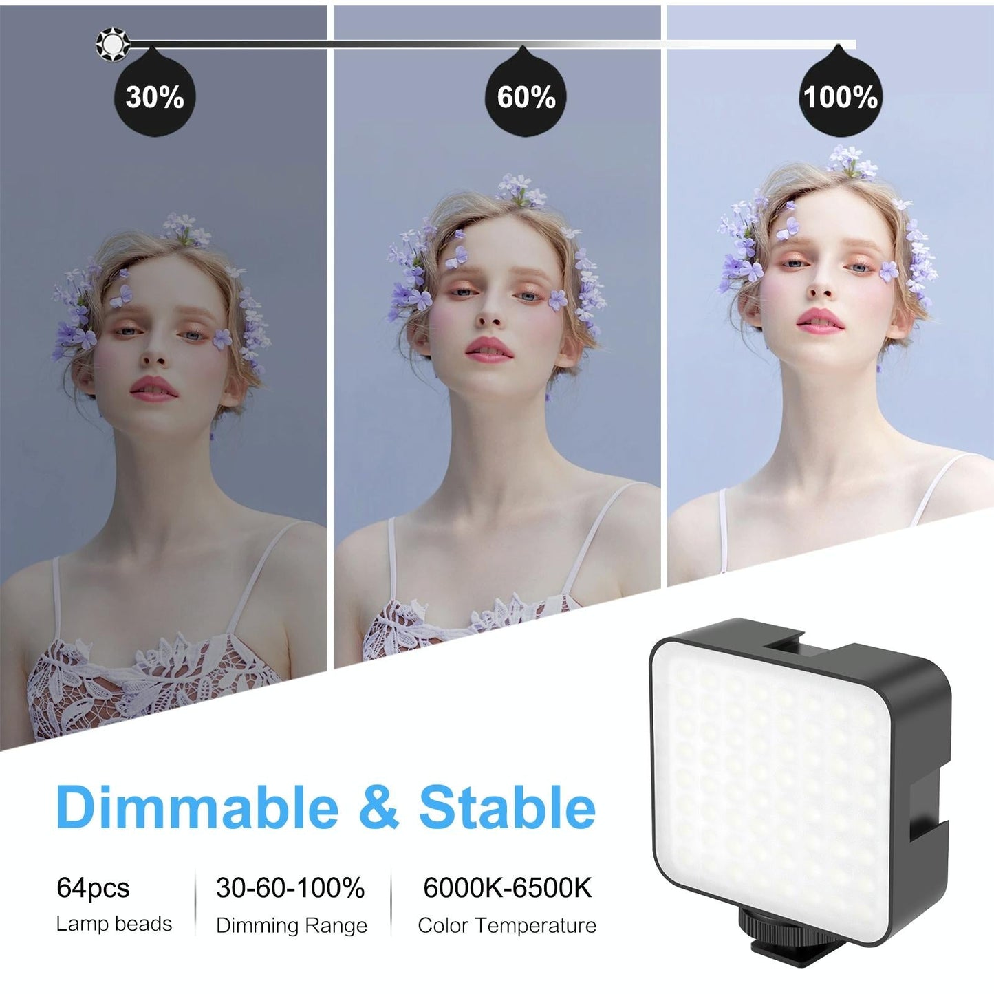 5W 64Led Fill Light For Camera / Camcorder - Black-1964932147236179971